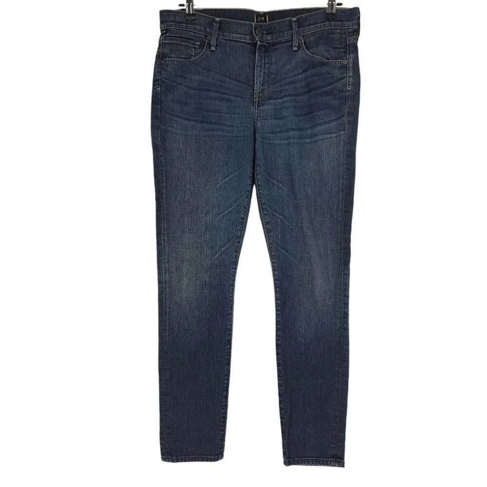 Citizens Of Humanity Thompson Cropped Skinny Jeans Mid Rise Dark Wash Denim